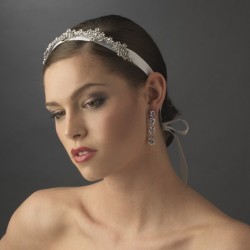 Ribbon Vintage Crystal Bridal Headpiece