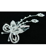 Elegant Butterfly Crystal Rhinestone Hair Comb.