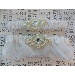 2-piece Vintage Garter with Pearls