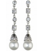 Antique Pearl Earrings - White