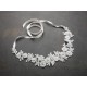 vory Lace Applique Garden Wedding Headband with Meticulous Edging