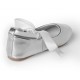 Silver Ballerina Slippers with Ribbon Tie