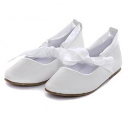 Ivory Ballerina Slippers with ribbon tie
