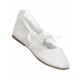 White Ballerina Slippers with ribbon tie