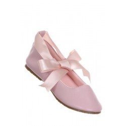 Pink Balerina Slippers with ribbon tie