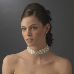 Pearl & Earring Choker Set