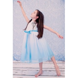 Ombre Flower Girl Dress with rosette bodice