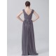 Lace Chiffon Bridesmaid Dress Round Neckline