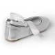 Silver Ballerina Slippers with Ribbon Tie
