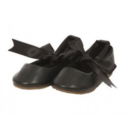 Black Ballerina Slipper with Ribbon Tie