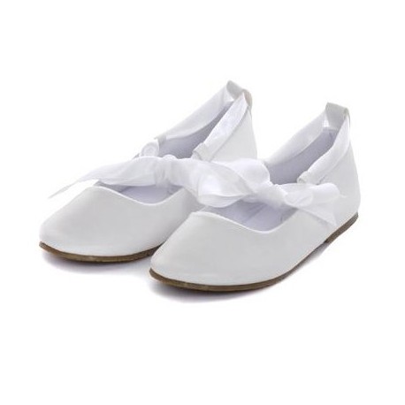 Ivory Ballerina Slippers with ribbon tie