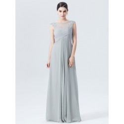 Illusion Chiffon Bridesmaid Dress