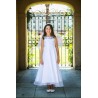 Illusion Satin Organza Beaded Holy Communion Dress