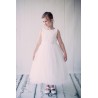Flower Embroidered Tulle Dress