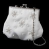 Ivory Pearl & Crystal Flower Bridal Purse