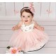 Vintage Floral Sweetheart Tulle Flower Girl Dress