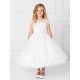Beaded Illusion First Communion White Sunday Dress