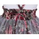 Black Floral Organza Flower Girl Dress
