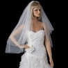 2 Layer Fingertip Bridal Veil with Scattered Crystal Accents