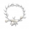 Freshwater Pearls with CZ Leaves Bracelet