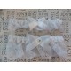 Set of 2 Satin & Lace Wedding Garters Heart