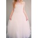 Pearl Trim Satin Organza First Communion Dress
