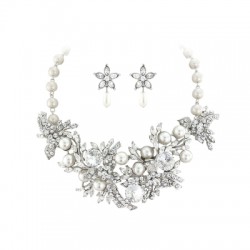 Opulent Luxe Pearl Necklace Earring Set