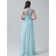 Lace Chiffon Keyhole Bridesmaid Dress