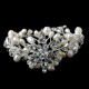 Silver Freshwater Pearl & Rhinestone Floral Bracelet 