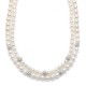 2-Row Ivory Pearl Bridal Neck with CZ Balls