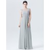 Illusion Chiffon Lace Bridesmaid Dress