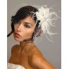 Rhinestone Pearl Fascinator & Birdcage Veil