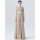 2 Piece Lace Chiffon Crop Top Bridesmaid Dress