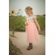 Lavender Tulle 3/4 Sleeve Floral Flower Girl Dress