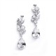 Magnificent Cubic Zirconia Red Carpet Dangle Bridal Earrings
