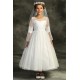Long Sleeve Lace Embroidery Illusion Sweetheart First Communion Dress