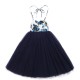 Vintage Floral Sweetheart Tulle Flower Girl Dress