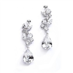 Magnificent Cubic Zirconia Red Carpet Dangle Earrings