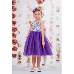 Lace Illusion Tulle Flower Girl Dress