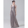 V-neck Sequin Bridesmaid Dress