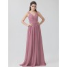 V-neck Lace Chiffon Pleated Bridesmaid Dress