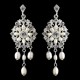 Silver Ivory Freshwater Pearl Chandelier Earrings