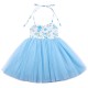 Vintage Floral Sweetheart Tulle Flower Girl Dress