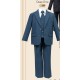 Deep Dive Blue Boys Formal 5-piece Suit
