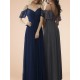 Lace Bridesmaid Dress with off-the-shoulder and straps