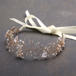 Handpainted Leaves and Wine Designer Headband