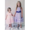 Tulle Dress with Taffeta Flowers