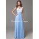 Lace Open Key Hole Back Chiffon Bridesmaid Dress