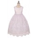 Organza Floral Embroidery Scallop Flower Girl Dress