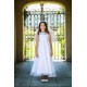 Illusion Satin Organza Beaded Holy Communion Dress